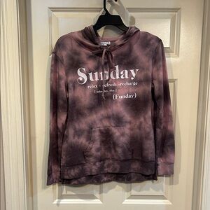 Mighty Fine Sunday Tie-Dye Hoodie - hooded with front pouch pocket